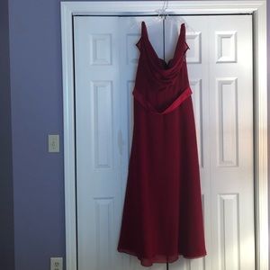 Christina Wu Bridesmaid Dress In Maroon/Red